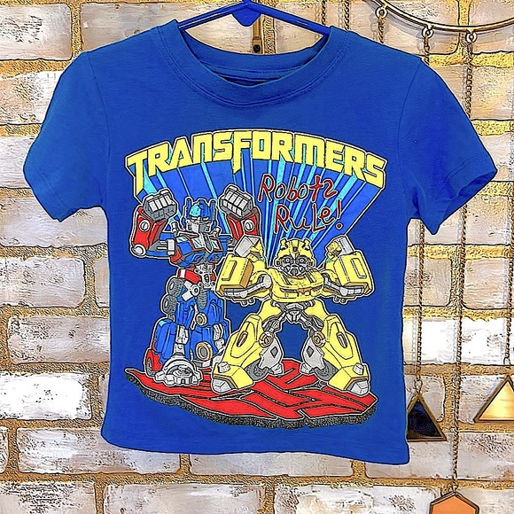 Vintage Hasbro Blue Transformers “Robots Rule!” T-Shirt, Toddler Size 2T. - Picture 2 of 4